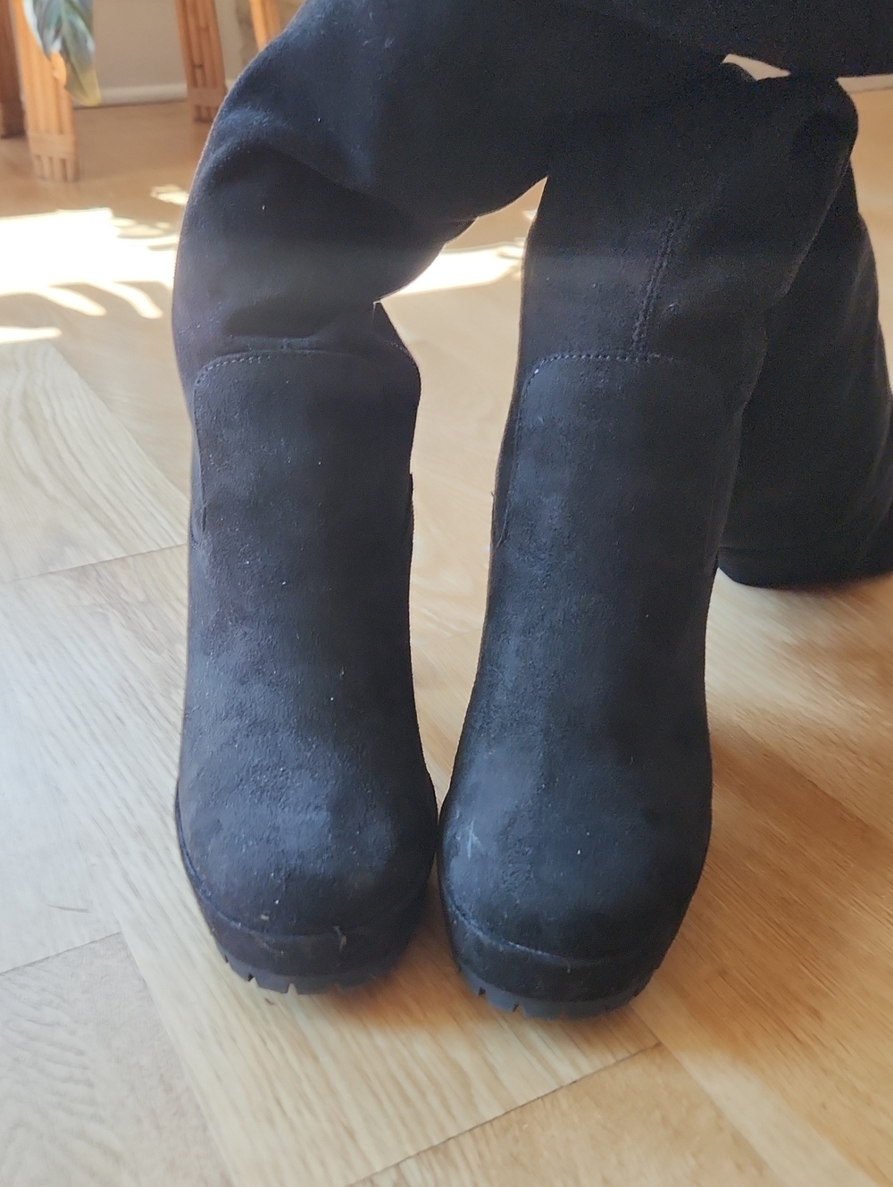 Mix No. 6 Black Over-the-Knee Platform Boots US 8